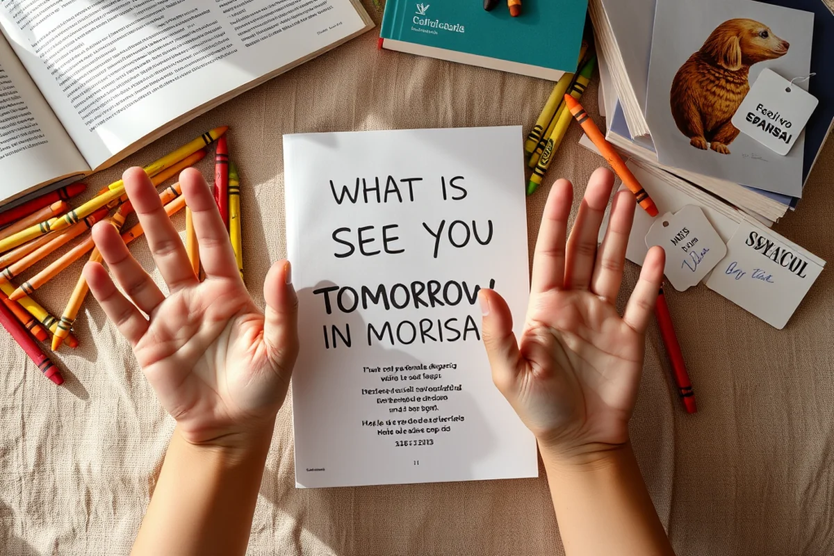 what is see you tomorrow in spanish — What Is See You Tomorrow In Spanish (the finished result)